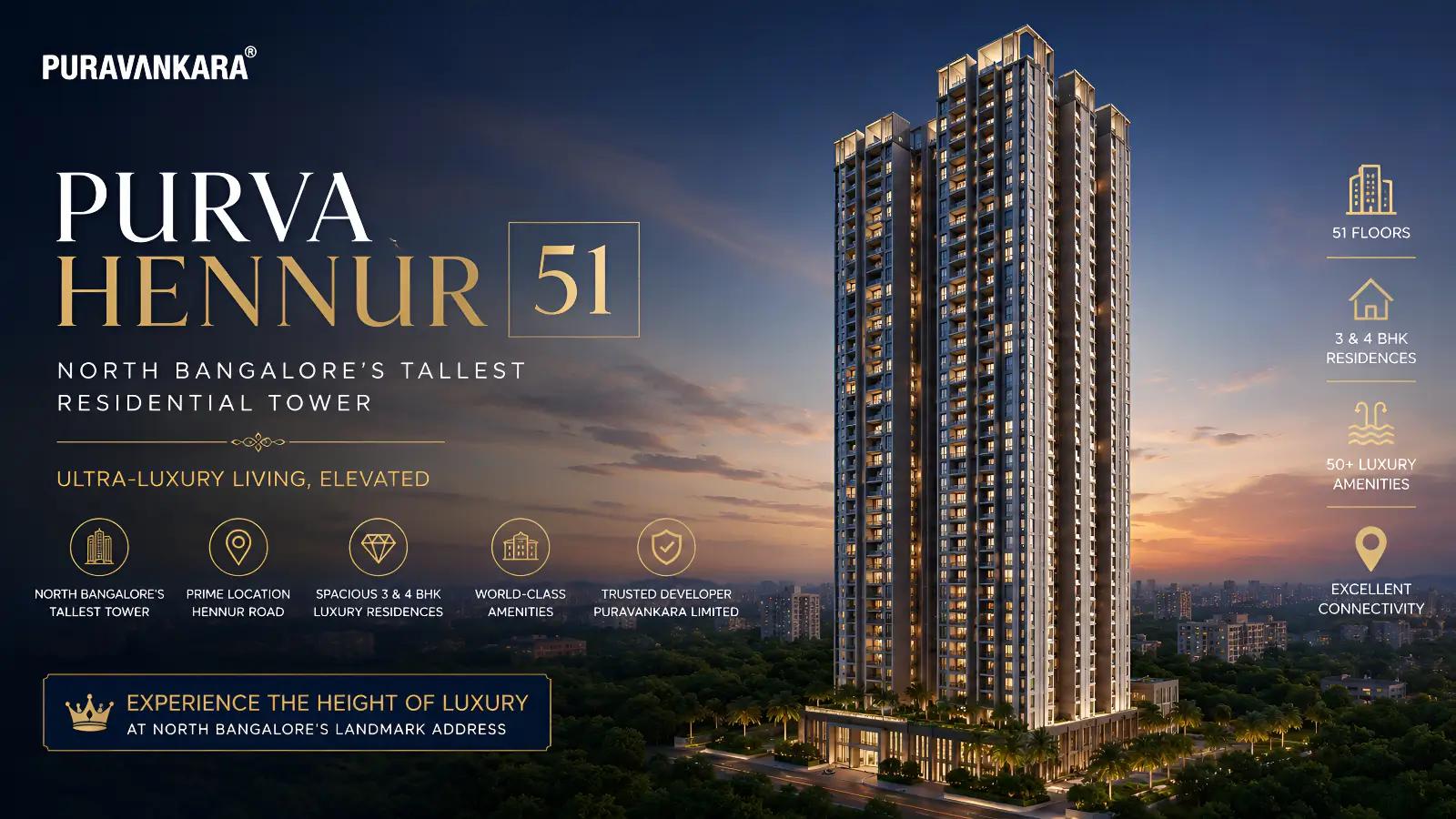 Purva Hennur 51: Luxury Tower in North Bangalore