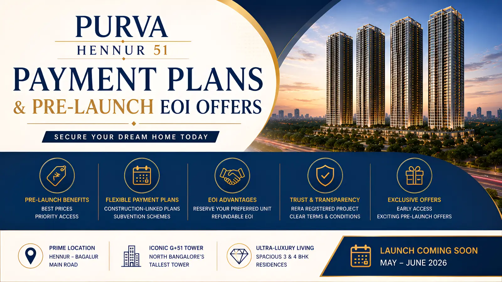 Purva Hennur 51 Payment Plans And EOI Benefits